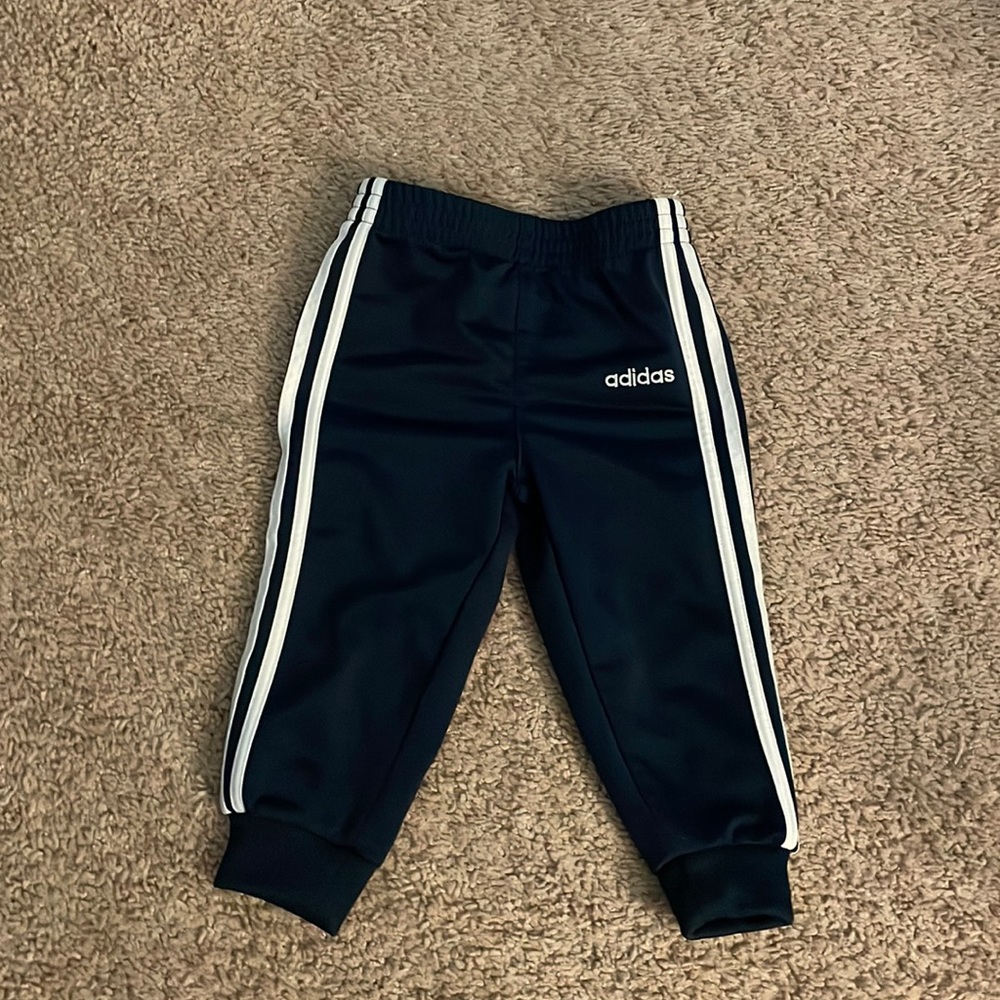 Adidas track pants navy & white. Size 12M. Excellent condition!